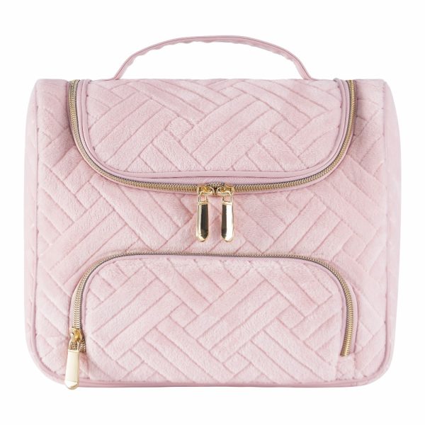 Pink Velvet Cosmetic Bag