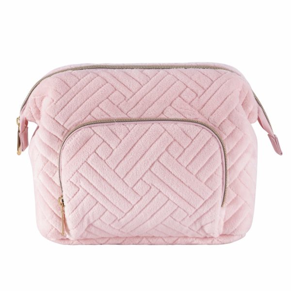 Pink Velvet Cosmetic Bag - Image 2