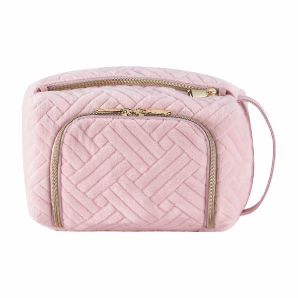 Pink Velvet Cosmetic Bag - Image 5