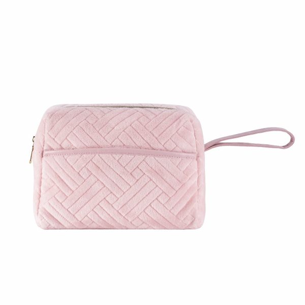 Pink Velvet Cosmetic Bag - Image 4